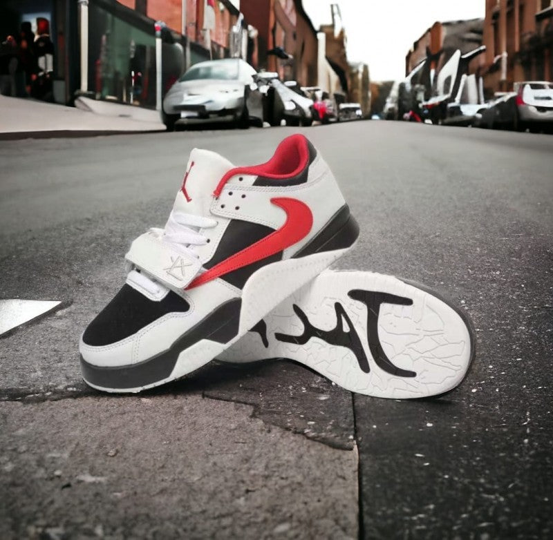 Air Jordan X Travis Scott X Jumpman Sail Black White Red Basketball