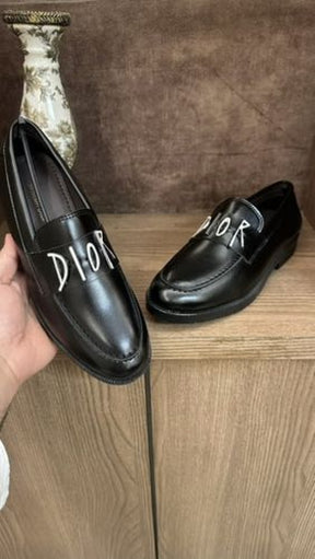 Christian Dior black loafers