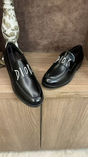 Christian Dior black loafers