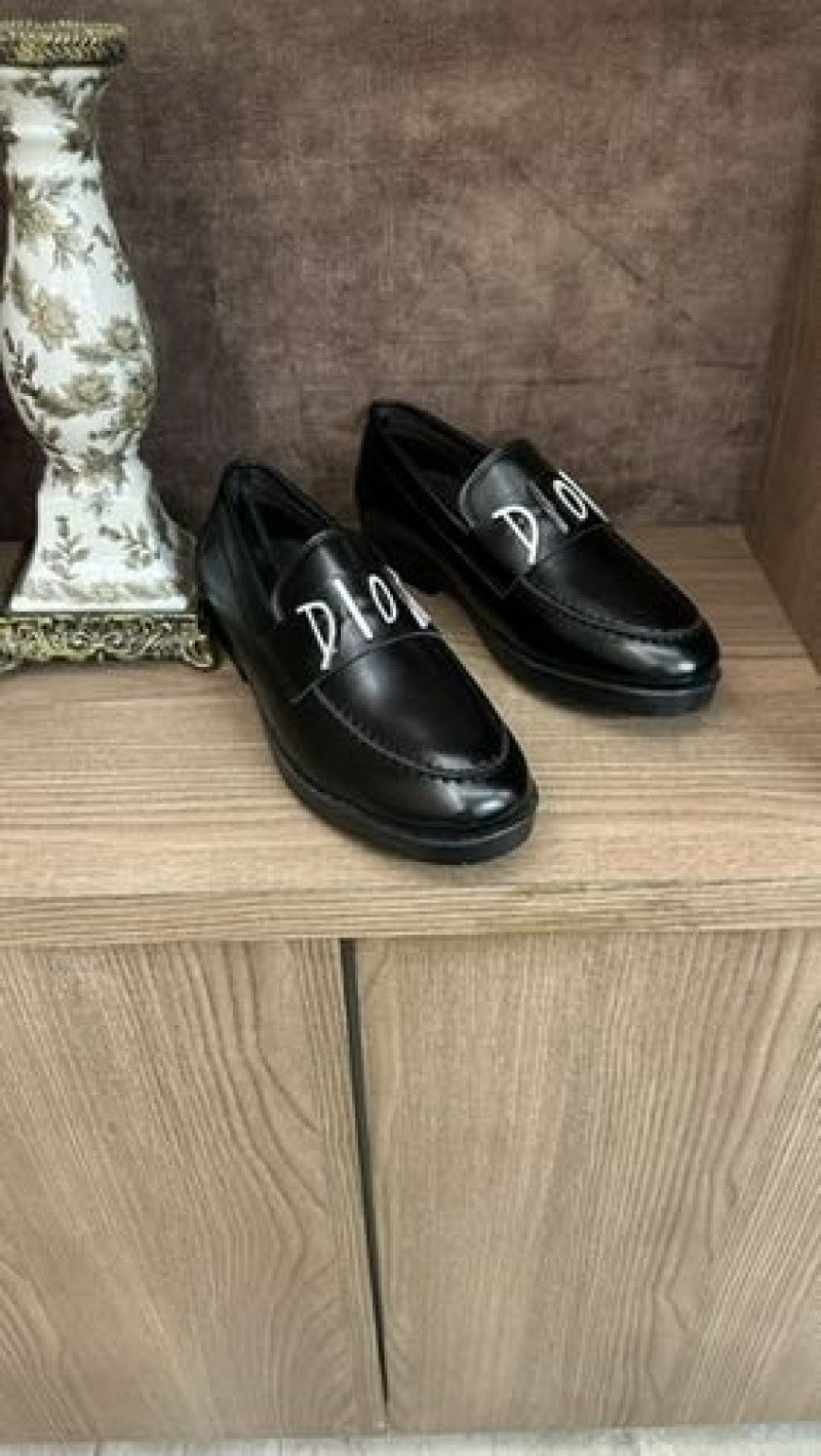 Christian Dior black loafers