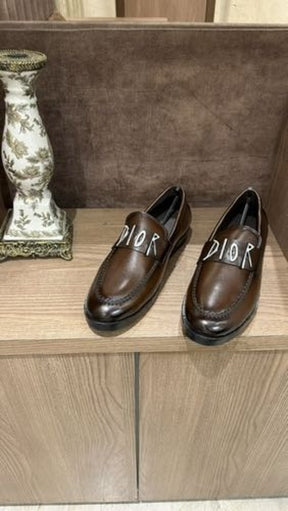 Christian Dior brown loafers