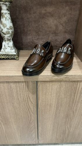 Christian Dior brown loafers