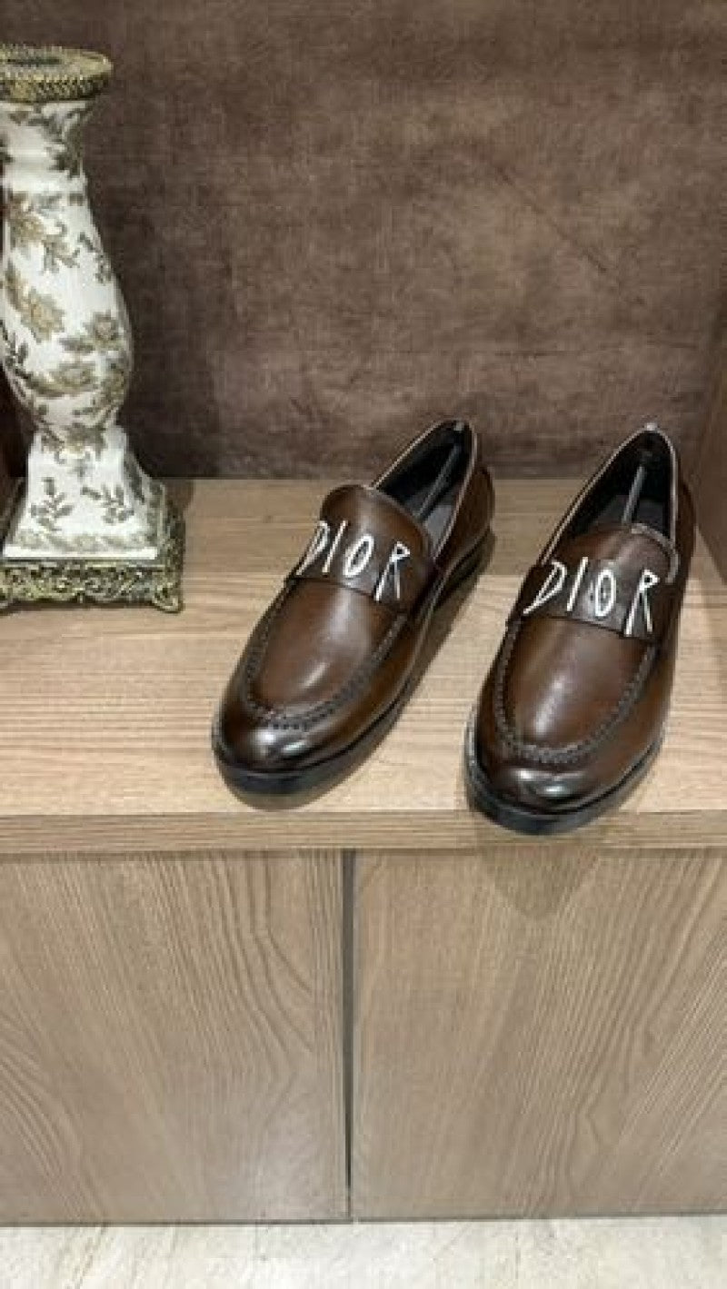 Christian Dior brown loafers