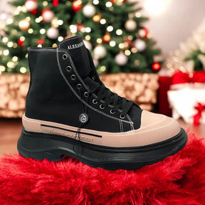 Alexander McQueen Tread Slick High Black Pink