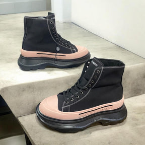 Alexander McQueen Tread Slick High Black Pink