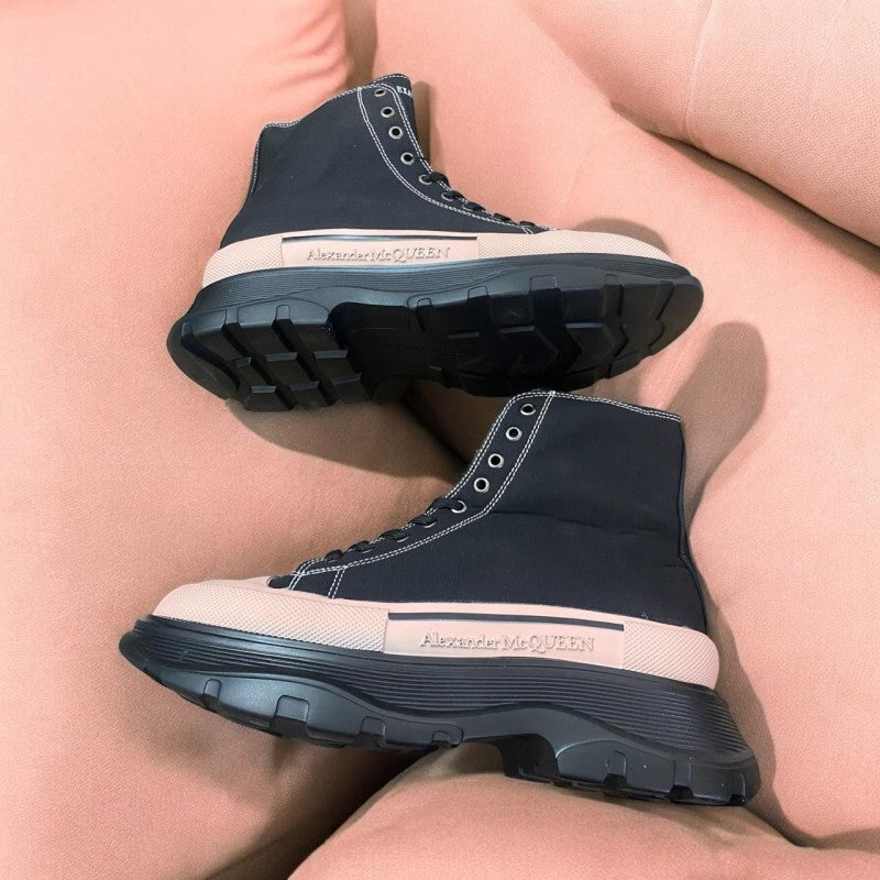 Alexander McQueen Tread Slick High Black Pink