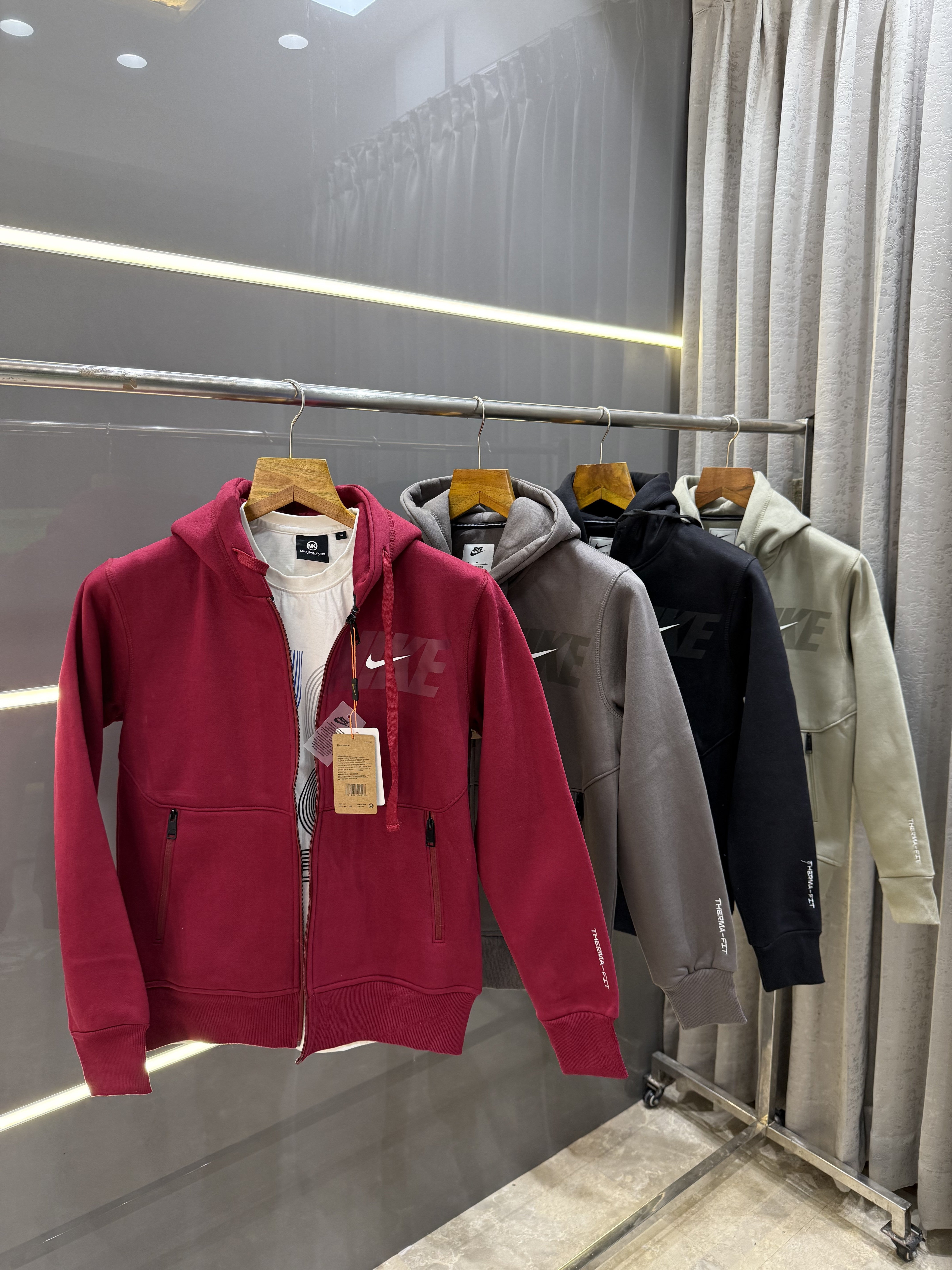 Big sale NIK.E MAROON PRINTED PREMIUM JACKET