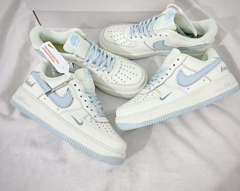 Nike Airforce 1 07 low keep 0fresh beige blue silver