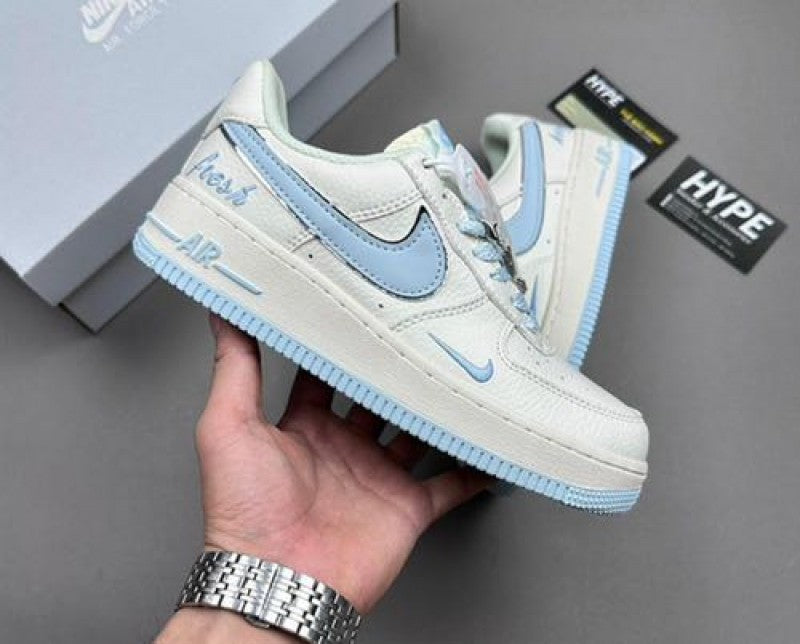 Nike Airforce 1 07 low keep 0fresh beige blue silver