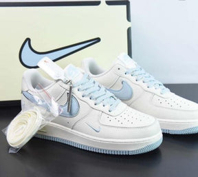 Nike Airforce 1 07 low keep 0fresh beige blue silver