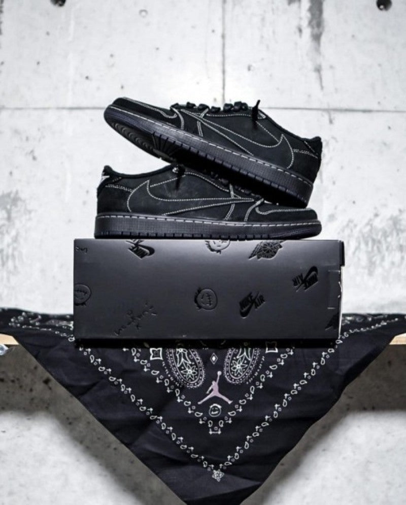 Travis Scott x AJ1 Low Black Phantom Semi UA Quality