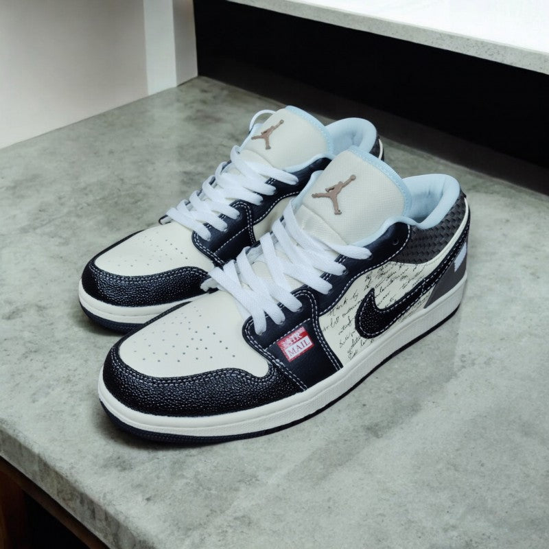 Nikee Air Jordan 1 Low Print Mail Brown