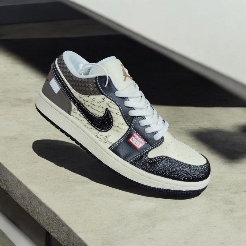 Nikee Air Jordan 1 Low Print Mail Brown