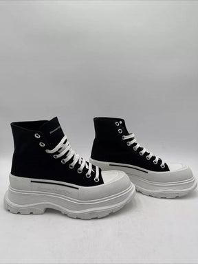 Alexander McQueen Tread Slick High Black White