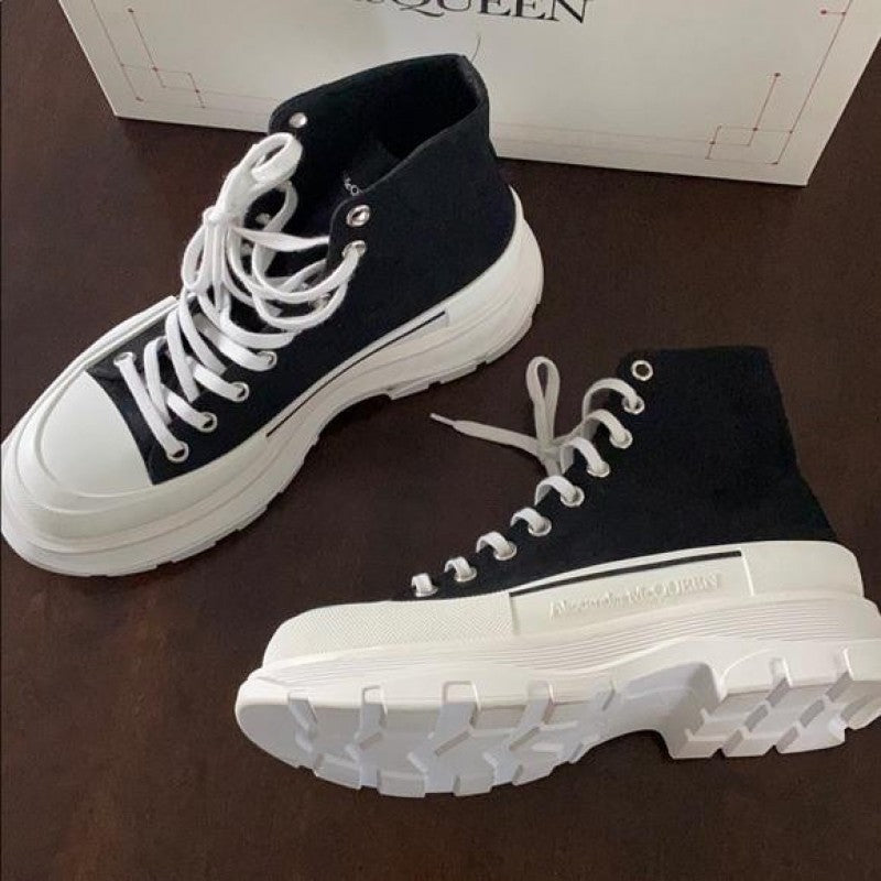 Alexander McQueen Tread Slick High Black White