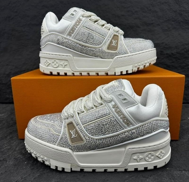 LOUIS VUITTON TRAINER WHITE DIAMOND MAXI