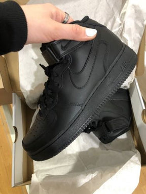Nikee Airforce 1 Mid Leather All Black Fix