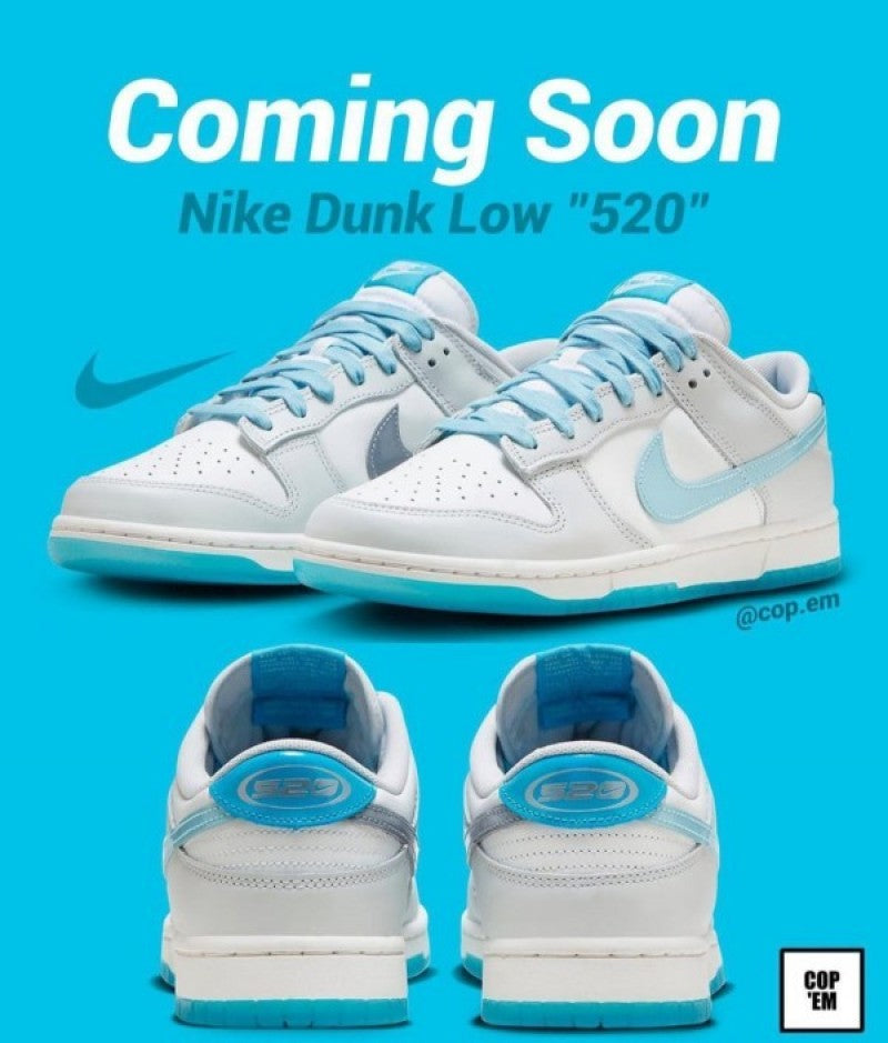 Nikee dunk low 520 pack ocean bliss sneaker
