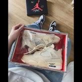 Air jordan Retro 4 Off White Sail Semi UA