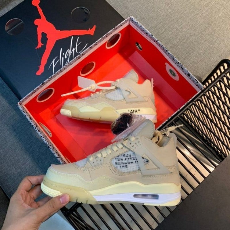 Air jordan Retro 4 Off White Sail Semi UA