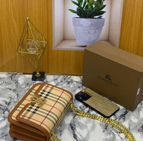 BURBERR Y MONOGRAM SLING WITH OG BOX DUST BAG AND BILLS 1016