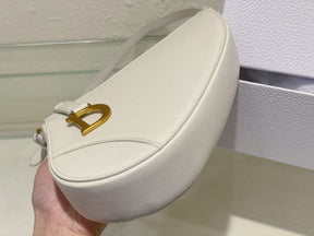Christian  Dior  CD  Saddle  Rodeo  Bag  Pouch  With  OG  Box  &  Dust  Bag  (379  White)