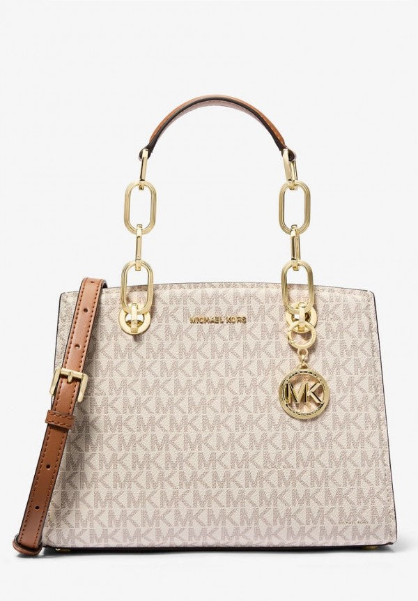 Michael  kors cynthia small signature logo satchel with box 315