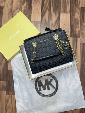 Michael  kors cynthia small signature logo satchel with box 316