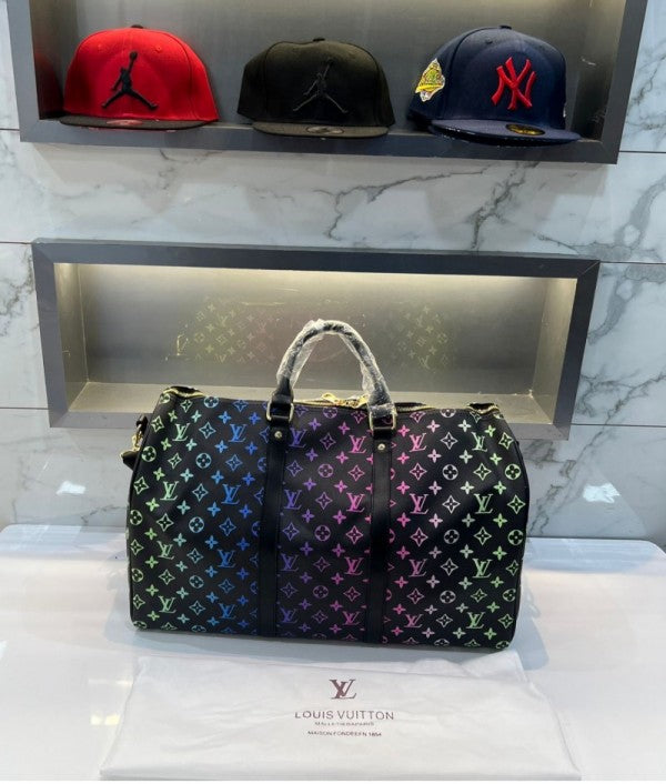 Louis  Vuitton  Keepall  Duffle  50  Limited  Edition  Colorful  With  Dust  Bag  Tag  &  Lock  Key  (8878)
