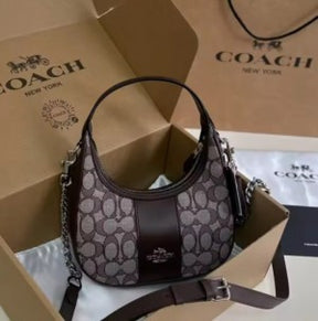 Coach  Carmen  Shoulder  Bag  With  OG  Box  Dust  Bag 6812 14  Brown  Cloth