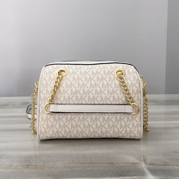 Michael  Kors  Blair  Boston  With  OG  Box  &  Dust  Bag  (22312  Beige  White)