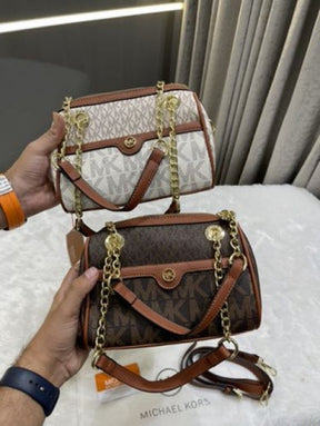 Michael  Kors  Blair  Boston  With  OG  Box  &  Dust  Bag  (22312  Beige  Brown)