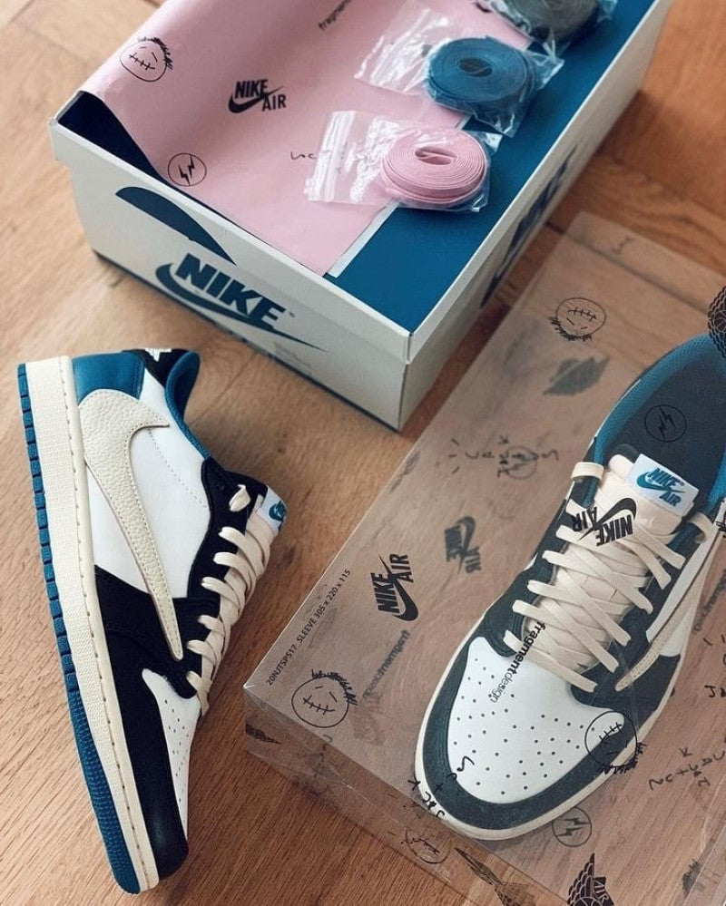 semi ua Travis Scott x fragment x Air Jordan 1 Low OG With Full Kit