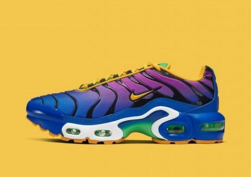 Nikee Airmax plus tn flamingo gold purple black gym running shoes trainers