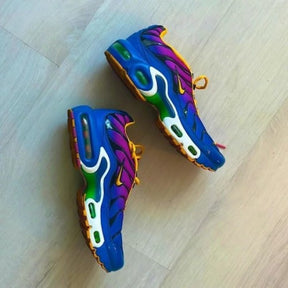 Nikee Airmax plus tn flamingo gold purple black gym running shoes trainers