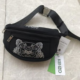 Kenzo Waist Nylon Pouch Track Belt Bag Signature With Dust Bag (K131 Black)