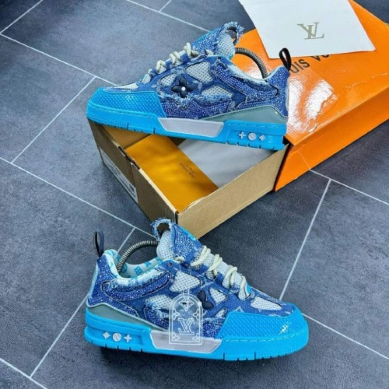 Louis Vuitton Skate Trainer Blue Monogram