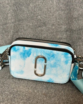 Marc Jacobs The SnapShot Camera Sling Bag With Dust Bag & OG Box (996 Cha E Ran Tie Dye Blue)