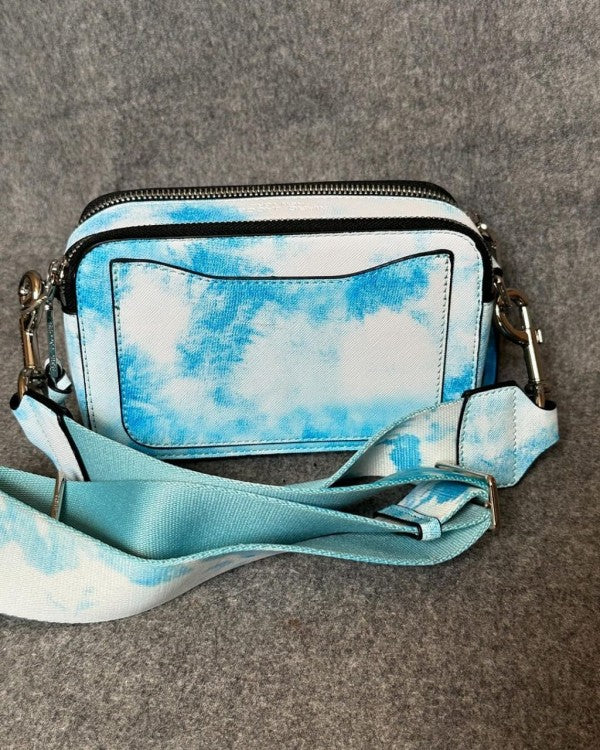 Marc Jacobs The SnapShot Camera Sling Bag With Dust Bag & OG Box (996 Cha E Ran Tie Dye Blue)