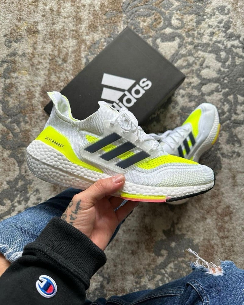 Adi daS ultraboost 21 solar white neon ms dhoni edition