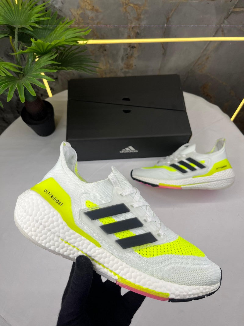 Adi daS ultraboost 21 solar white neon ms dhoni edition