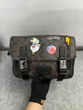 Coach  Disney  X  Track  Crossbody  In  Signature  Canvas  With  Patches  Dust  Bag  1680  Coffee