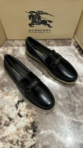 burberry premium black loafer self