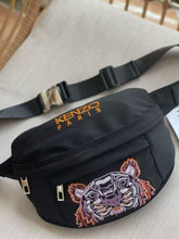Kenzo Waist Nylon Pouch Track Belt Bag Signature With Dust Bag (K131 Black Purple)