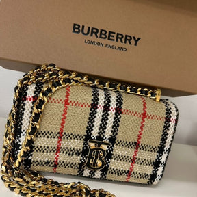 Burberry  Lola  London  Check  Crossbody  Bag  With  OG  Box  &  DustBag  Grid  (8393)
