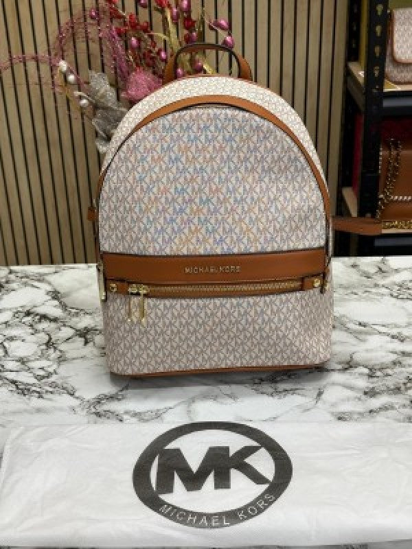 Michael  kors  Kenley  Premium  Quality  Bagpack  With  Dust  Bag  (908  Biege  Brown)