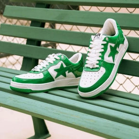 Bathing Ape Bape Sta Patent Leather Green White