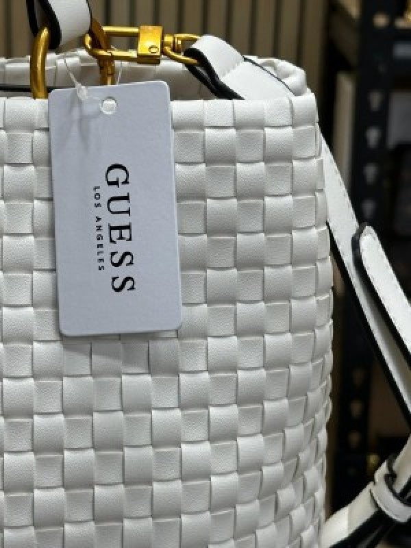 Guess Lisbet Premium Handbag With Dust Bag (White)