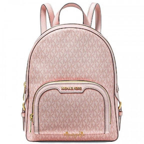 Michael  Kors  Double  Zipper  Backpack  With  Dust  Bag  (22M07 Pink)