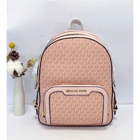 Michael  Kors  Double  Zipper  Backpack  With  Dust  Bag  (22M07 Pink)